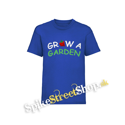 ROBLOX - GROW A GARDEN - Logo - kráľovsky-modré detské tričko