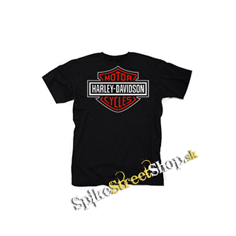 HARLEY DAVIDSON - Red Crest Logo Motive 2 - pánske tričko
