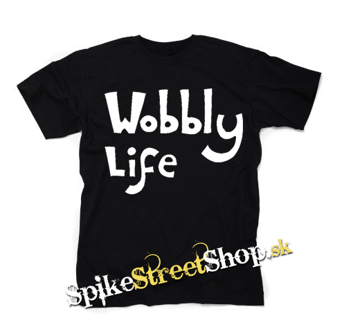 WOBBLY LIFE - Logo White - pánske tričko