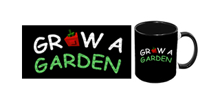 Hrnček GROW A GARDEN - Logo - čierny