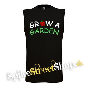 ROBLOX - GROW A GARDEN - Logo - čierne pánske tričko bez rukávov