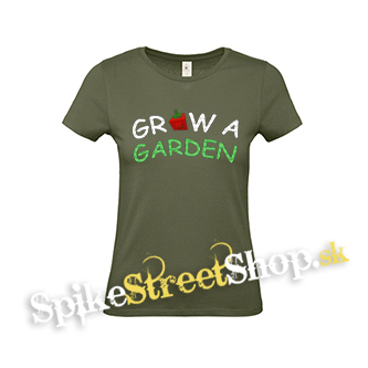 ROBLOX - GROW A GARDEN - Logo - khaki dámske tričko