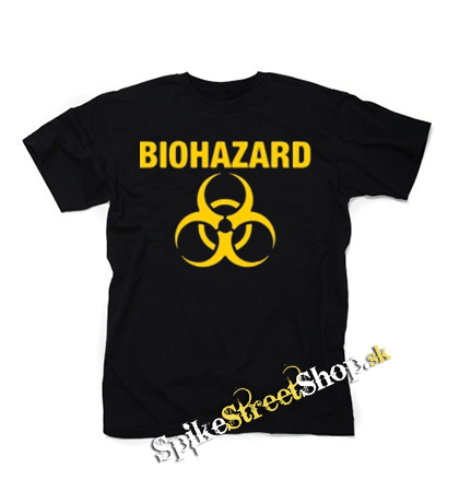 BIOHAZARD - Yellow Logo Crest - čierne detské tričko