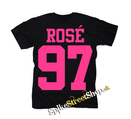 BLACKPINK - Rosé 97 Pink Logo - čierne detské tričko