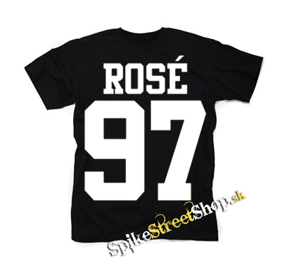 BLACKPINK - Rosé 97 White Logo - čierne detské tričko