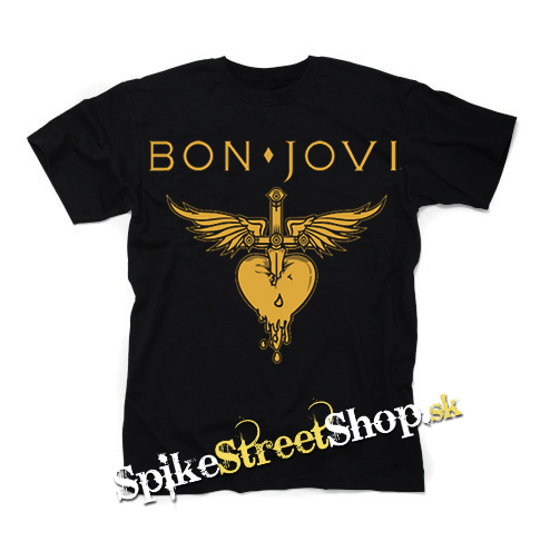 BON JOVI - Yellow Heart - čierne detské tričko