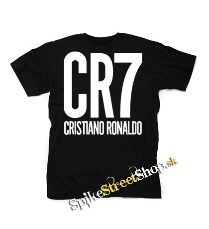 CRISTIANO RONALDO - CR7 Crest - čierne detské tričko