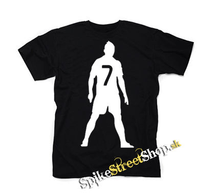 CRISTIANO RONALDO - Silhouette 7 - čierne detské tričko