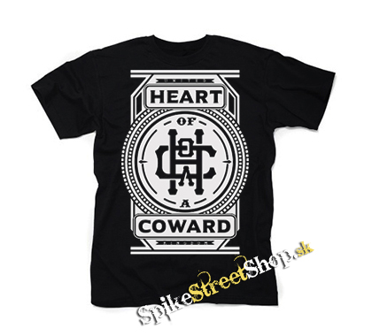 HEART OF A COWARD - Logo - čierne detské tričko