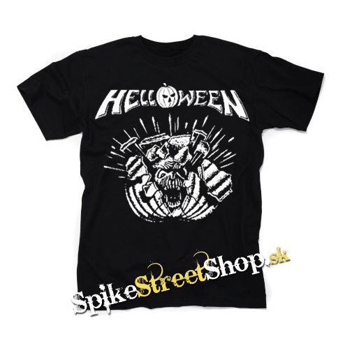 HELLOWEEN - 80' Logo Metal Pumpkin Head - čierne detské tričko