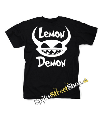LEMON DEMON - Logo White - čierne detské tričko