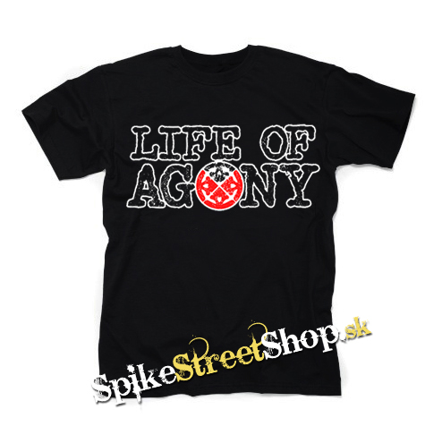 LIFE OF AGONY - Logo - čierne detské tričko
