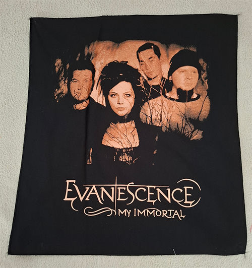 EVANESCENCE - My Immortal - chrbtová klasická plátená nášivka