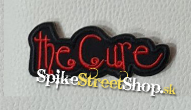 THE CURE - Written Font Logo Red - nažehlovacia nášivka