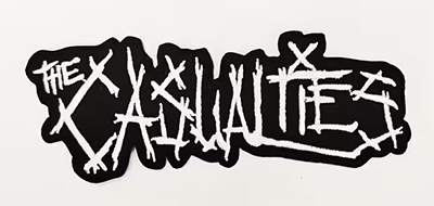 CASUALTIES - White Logo - nažehlovacia nášivka