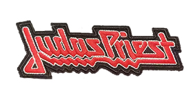 JUDAS PRIEST - Red White Logo - nažehlovacia nášivka