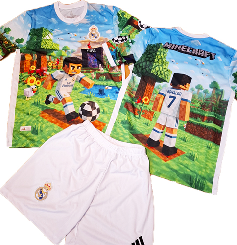 Detský futbalový dres CRISTIANO RONALDO - MINECRAFT
