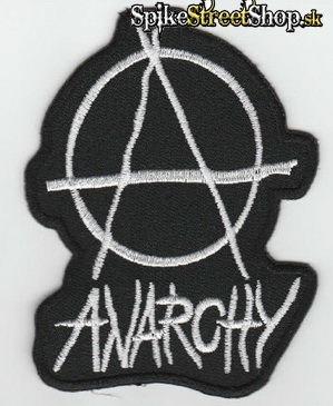 ANARCHY - Biele Áčko a nápis ANARCHY - vyšívaná nášivka