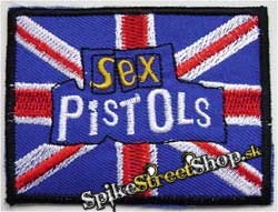 SEX PISTOLS - Logo na UK vlajke - vyšívaná nášivka so suchým zipsom