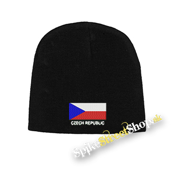 Čierna zimná čiapka CZECH REPUBLIC - Vlajka