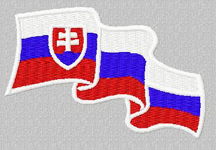 SLOVENSKÁ ZÁSTAVA - Vlajúca vlajka - vyšívaná nažehlovacia nášivka