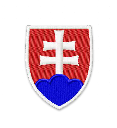SLOVENSKÝ ZNAK - Dvojkríž - vyšívaná nášivka