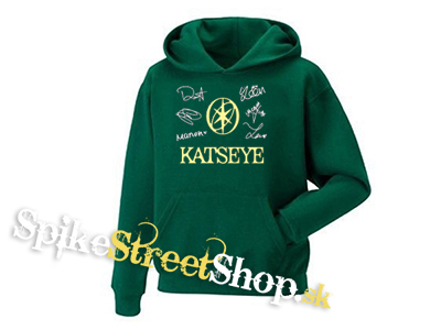 KATSEYE - Logo Signature - tmavozelená pánska mikina
