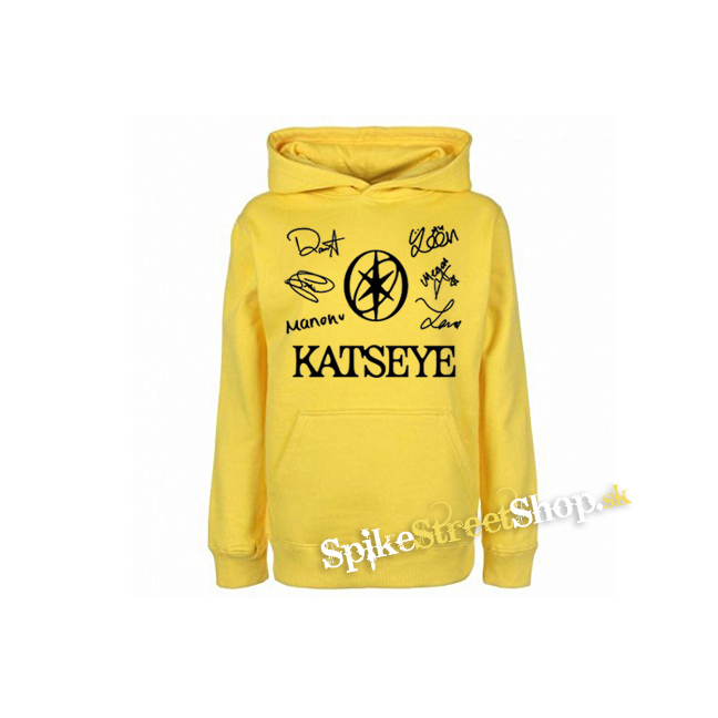 KATSEYE - Logo Signature - žltá detská mikina