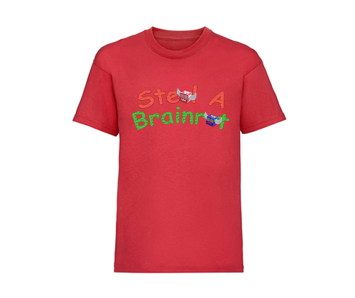 ROBLOX - STEAL A BRAINROT - Logo - červené pánske tričko