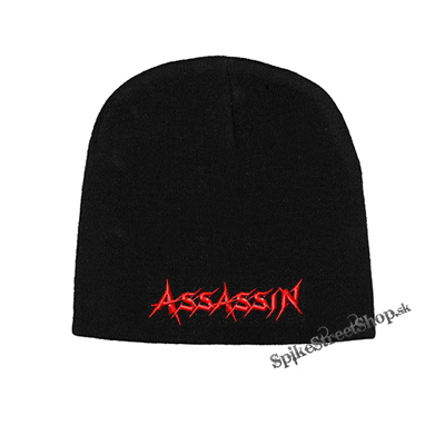 Čierna zimná čiapka ASSASSIN - Red Logo