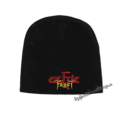 Čierna zimná čiapka CELTIC FROST - Logo Red Yellow