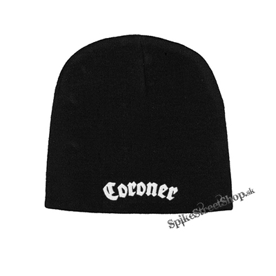 Čierna zimná čiapka CORONER - Logo White