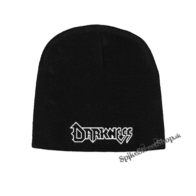Čierna zimná čiapka DARKNESS - White Logo