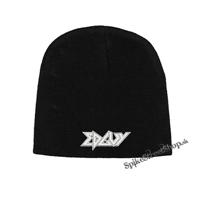 Čierna zimná čiapka EDGUY - Logo White