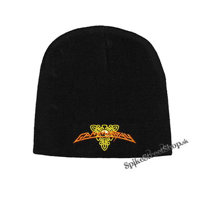 Čierna zimná čiapka GAMMA RAY - Crest Sign Orange Yellow