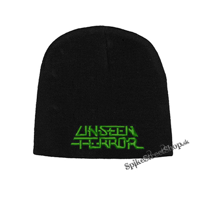 Čierna zimná čiapka UNSEEN TERROR - Logo Green