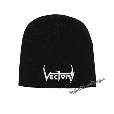 Čierna zimná čiapka VECTOM - Logo White
