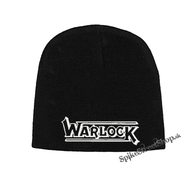 Čierna zimná čiapka WARLOCK - Logo White