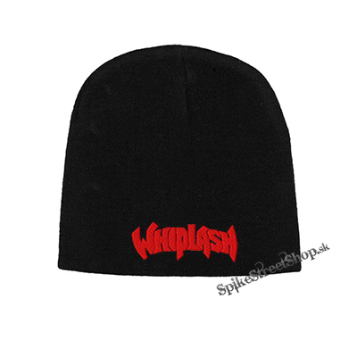 Čierna zimná čiapka WHIPLASH - Logo Red