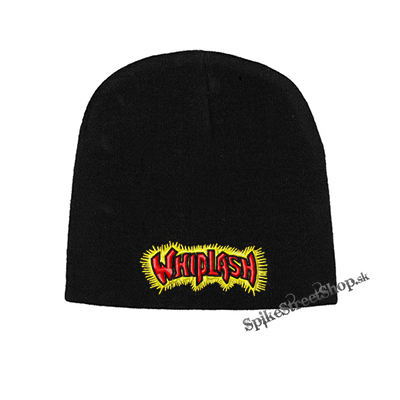 Čierna zimná čiapka WHIPLASH - Logo Yellow Red