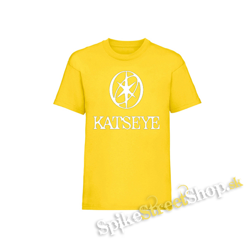 KATSEYE - Logo Crest White - žlté detské tričko
