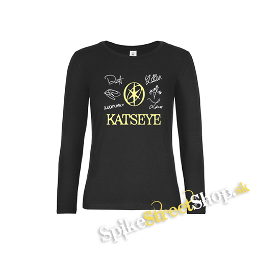 KATSEYE - Logo Signature - čierne dámske tričko s dlhými rukávmi