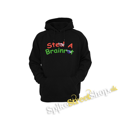 ROBLOX - STEAL A BRAINROT - Logo - čierna detská mikina