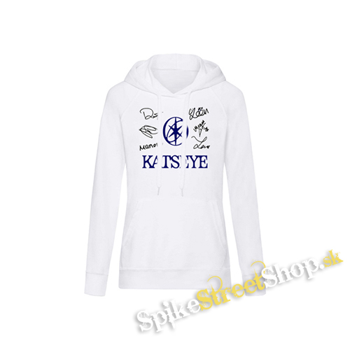KATSEYE - Blue Logo And Black Signature - biela dámska mikina