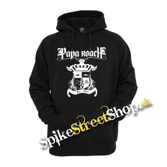 PAPA ROACH - White Logo - čierna pánska mikina