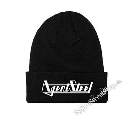 AGENT STEEL - Logo White - zimná čiapka