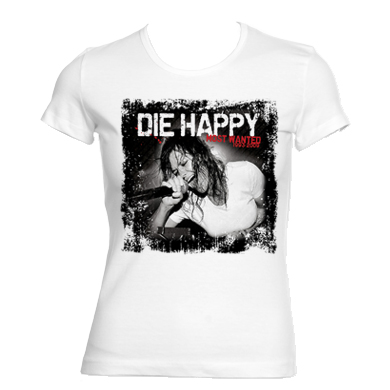 DIE HAPPY - Most Wanted - biele dámske tričko