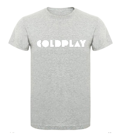 COLDPLAY - White Logo - sivé detské tričko