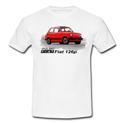 POLSKI FIAT 126p - Legendary Classic Collection - biele pánske tričko