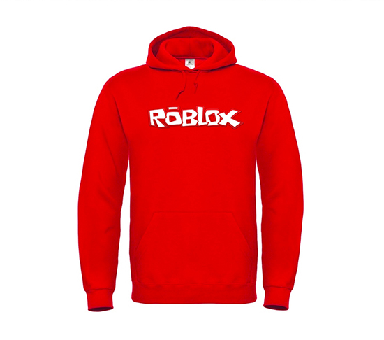 ROBLOX - Logo White - červená detská mikina